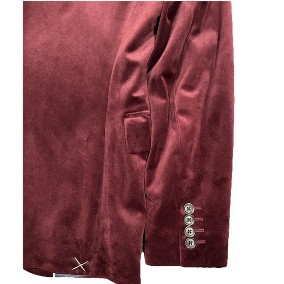 J. Ferrar Merlot Velvet Blazer Jacket Slim Fit Men's Size 36S MSRP $160 Evening - Picture 11 of 11